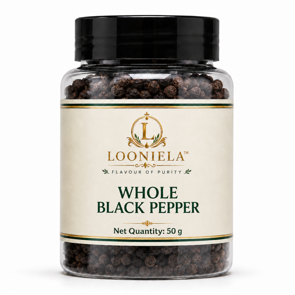 LOONIELA™ Whole Black Peppercorns – 50 g