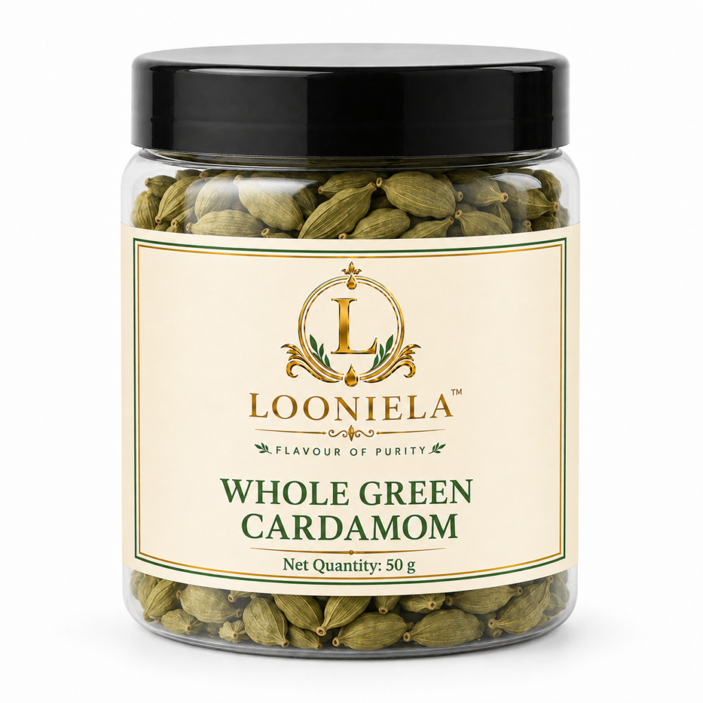 LOONIELA™ Green Cardamom (Elaichi) 7.5–8 mm – 50 g