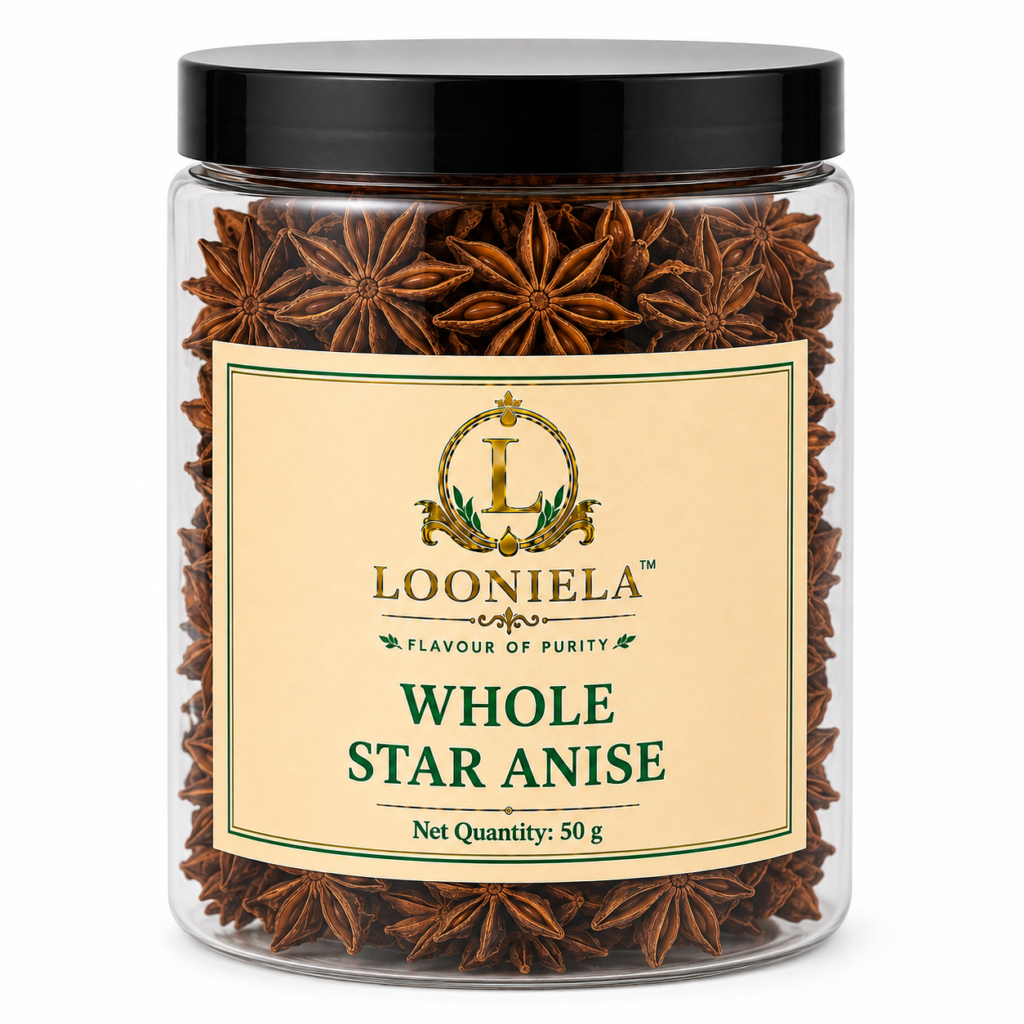 LOONIELA™ Whole Star Anise (Chakra Phool) – 50 g