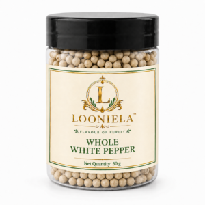 LOONIELA™ Whole White Peppercorns (Safed Mirch) – 50 g
